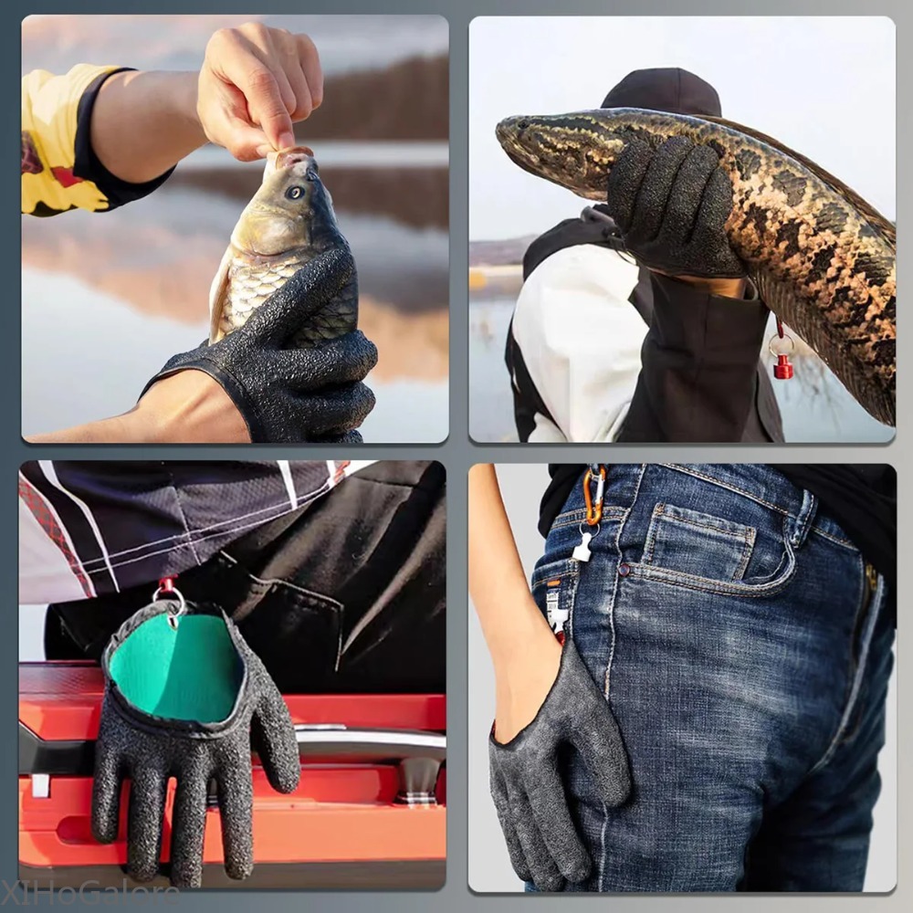 قفازات صيد متينة مضادة للانزلا - مراجعة Fishing Gloves وسعره